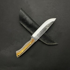 Handmade Stainless Steel Bowie Knife: Werzalit Handle, Bushcraft Hunting Knife