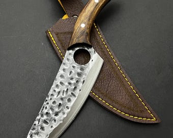 Viking Knives Hand Forged Boning Knife Full Tang Japanese Chef Knife with Sheath Butcher Meat Cleaver Kitchen Knife for Home Custom Knife