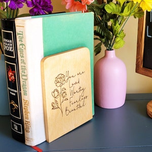 Personalized Wood Bookends: Walnut or Beech, Custom Quote