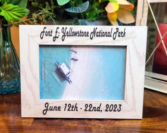 Engraved Picture Frame, Personalized 4x6 Photo Gift, Multiple Font Selections