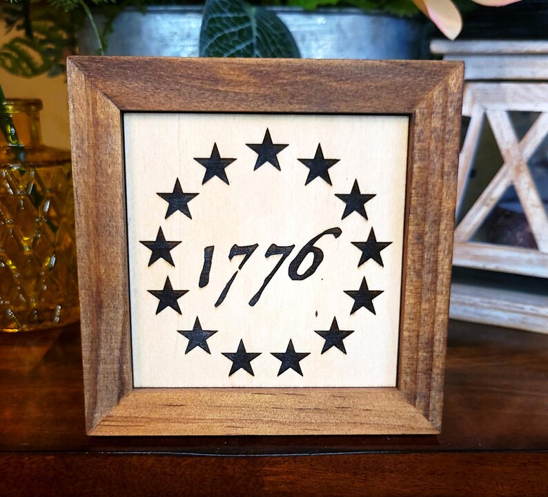 Rustic 1776 Wooden Sign: Handmade Americana, Betsy Ross Flag - Etsy