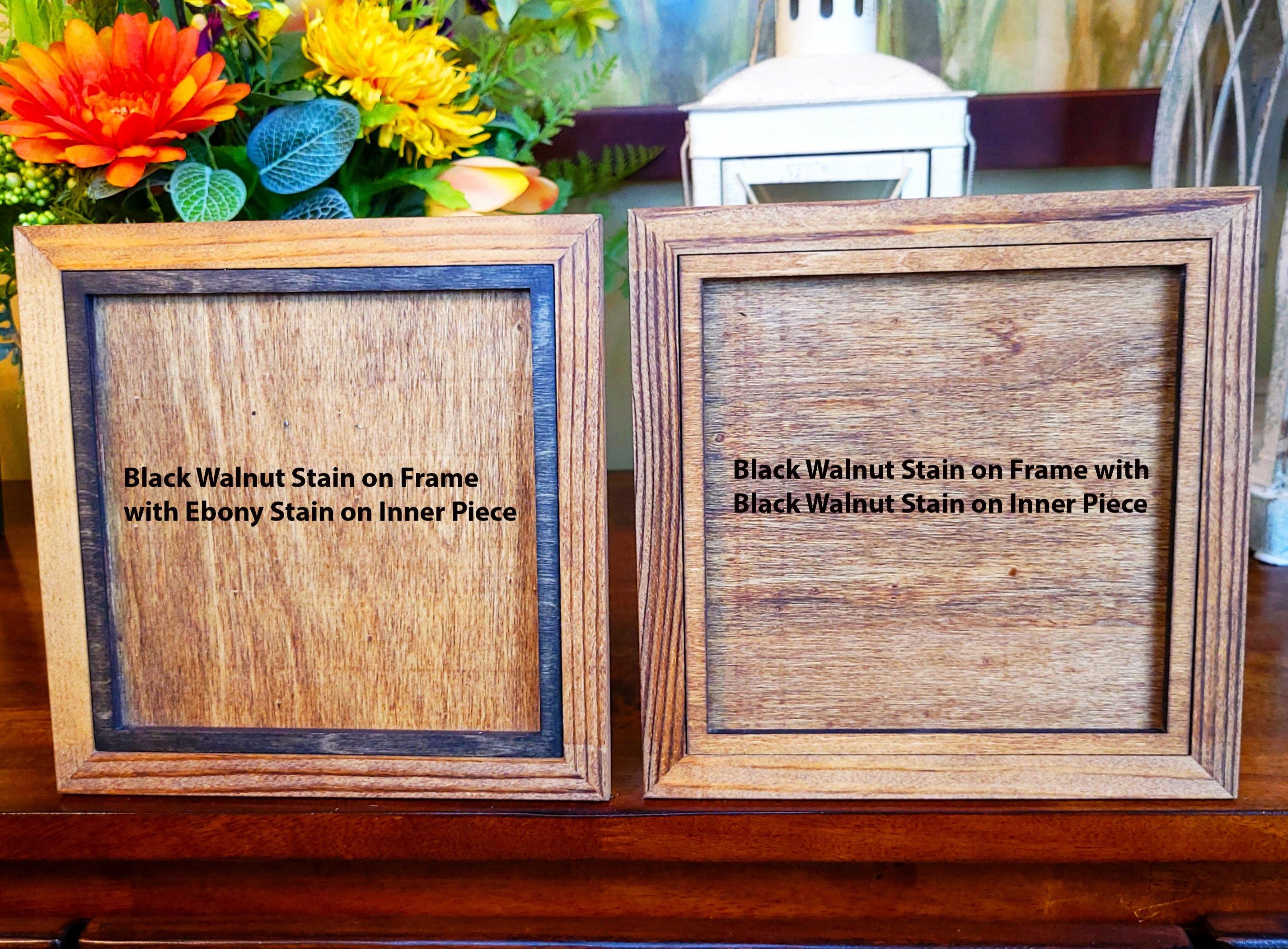 Hand-Stained Wood Frame for 4-Inch Tile Art - Custom Display