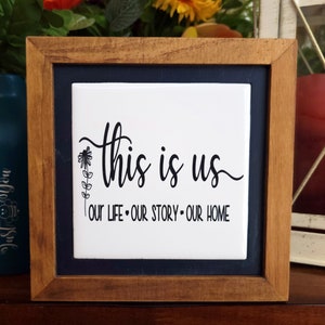 Panneau This is Us : cadre en bois personnalisé pour la maison