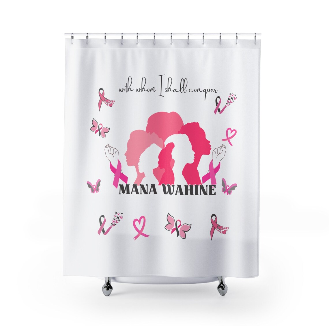 Breast Cancer Awareness Shower Curtain Etsy
