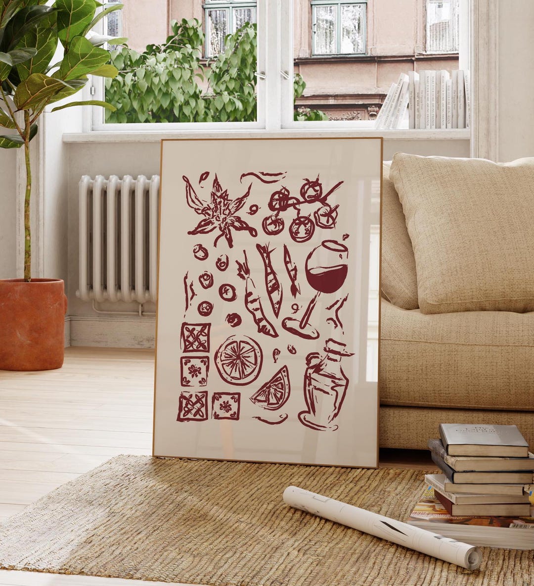 300 mediterranean kitchen posters bundle, retro café... Mediterranean Cuisine Poster Printable ; Mediterranean Food ...