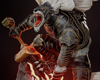 Maliketh Elden Ring, statuetta dipinta a mano, statua della Lama Nera, boss dark fantasy da collezione, statuetta guerriero soulslike, regalo per giocatori, decorazione