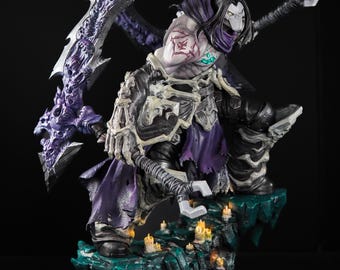 Death Darksiders II Hand Painted Figure, Custom Death Statue, Darksiders Collectible, Gamer Gift, Dark Fantasy Figurine, Video Game Art