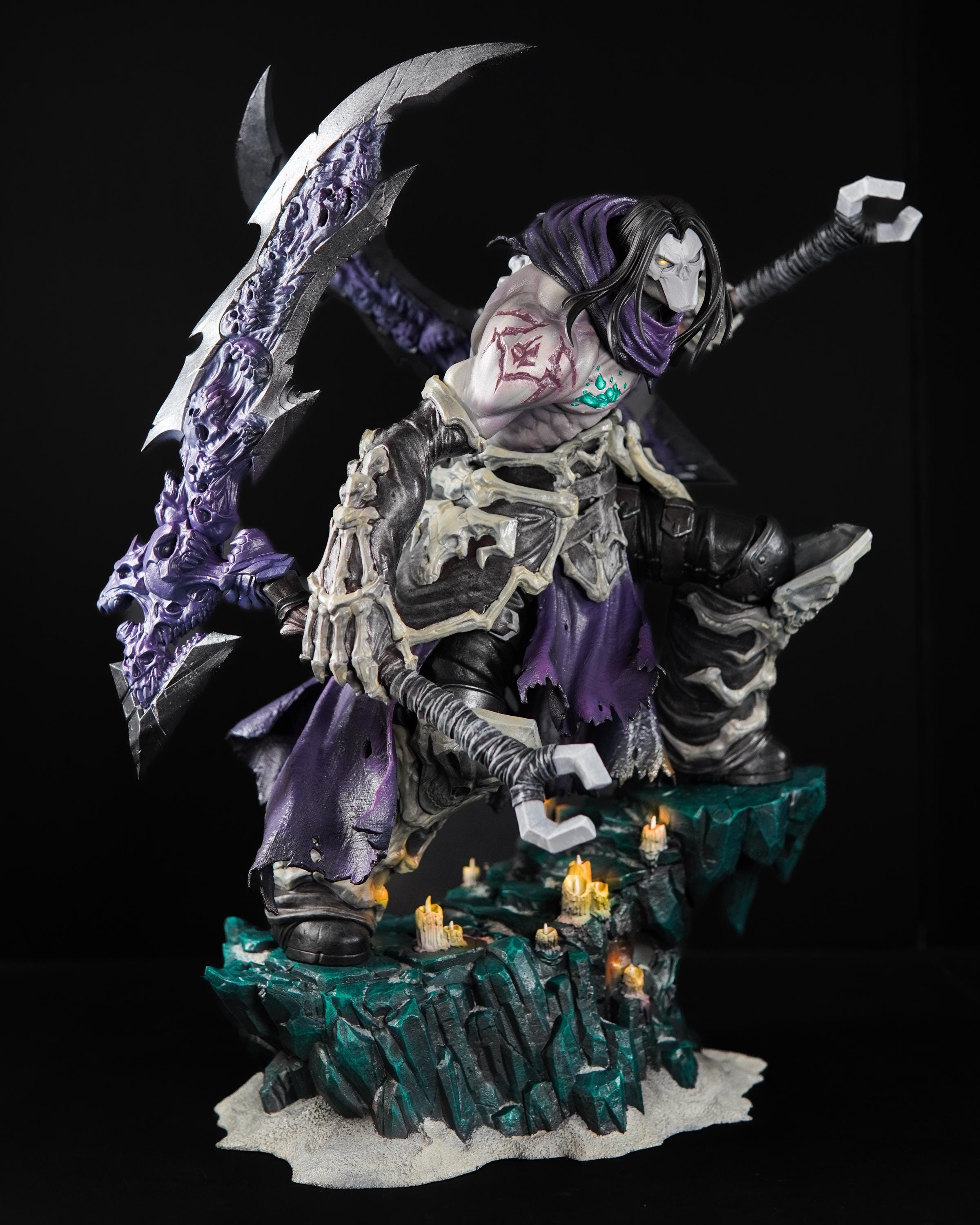 Death Darksiders II Hand Painted Figure, Custom Death Statue