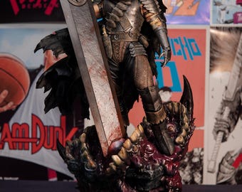 Hand Painted Resin Fan Art Figure – Premium Dark Fantasy / Anime Collector Statue – Guts Inspired