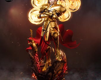 Gilgamesh Fate Figure Hand Painted, Fate Series Gilgamesh Statue, King of Heroes Anime Collectible, Custom Figurine, Otaku Gift, Anime Decor