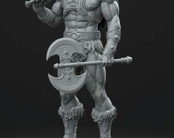 He-Man Masters of the Universe, statuetta dipinta a mano, Eroe di Eternia, guerriero fantasy da collezione, statuetta in stile cartone animato retrò, regalo per fan