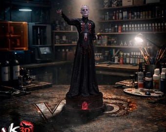 Statuetta di Pinhead dipinta a mano tratta da Hellraiser, perfetta per collezionisti e appassionati di horror. Una statuetta di cenobita ricca di dettagli, un regalo gotico unico.