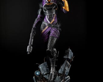 Statuetta di Tali'Zorah di Mass Effect - Statua in resina dipinta a mano - Ingegnere Quarian da collezione - Figurina per giocatori di fantascienza - Regalo per fan di N7 - Gaming