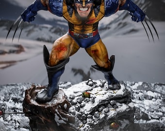 Figura dipinta a mano ispirata all'eroe mutante artigliato, statua di guerriero in stile fumetto, oggetto da collezione di supereroe, action figure, regalo personalizzato per giocatori, decorazione