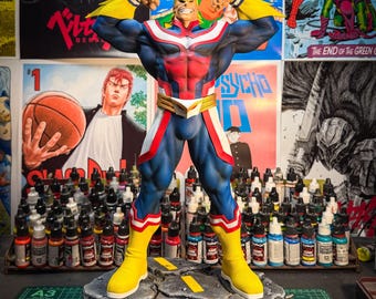 Figura fan art in resina dipinta a mano – Statua da collezione premium per anime/eroi – Ispirata a All Might