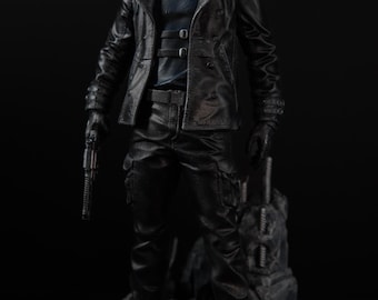 Leon S. Kennedy Inspired Resin Figure – Resident Evil Fan Art Statue – Horror Game Collectible – Gamer Gift