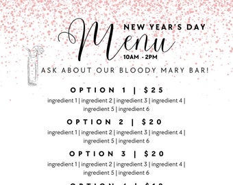 Special Menu - Editable Template
