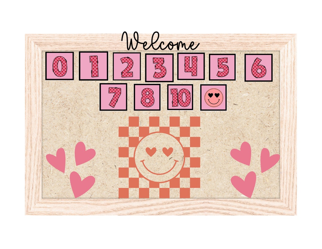 Printable Valentine Bulletin Board Numbers - Etsy