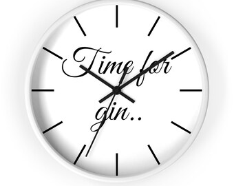 Novelty wall Clock, gin clock, chic clock