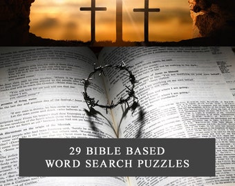 Bible Word Search Puzzles: 29 Puzzles featuring 5 Letter Words. Large Print (PDF Download)