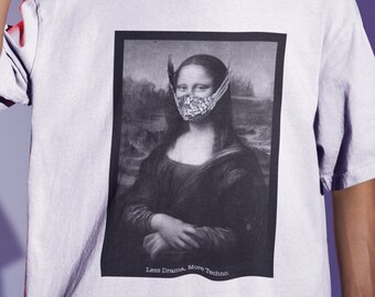 Unisex, Mona Lisa Shirt - Da vinci shirt, famous painting shirt, rave shirt, music shirt, gift for her, mona lisa, graphic tee, da vinci