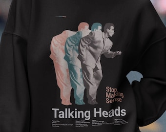 Unisex, Talking Heads Band Sweatshirt - Talking Heads Sweatshirt, Talking Heads Crewneck, Talking Heads, Retro-Sweatshirt, Vintage-Sweatshirt