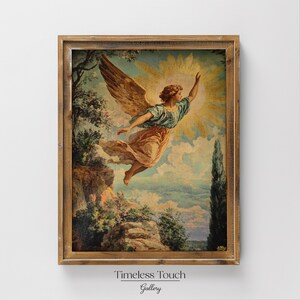 Vintage Angelic Flight Digital Wall Art Print