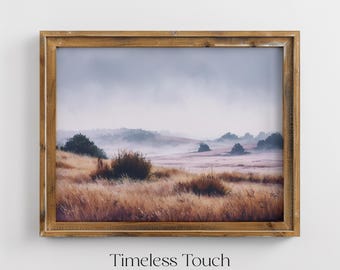 Vintage Misty Landscape Digital Wall Art Print