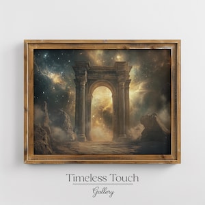 Heaven&#39;s Archway Vintage Painting PRINTABLE Art | Mystical Wall Art Digital Download - Rustic Wall Art