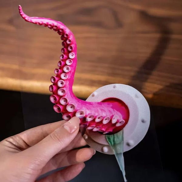 3D Octopus Tentacle Car Sticker – Realistic Sea Monster Emblem (Waterproof Vinyl)