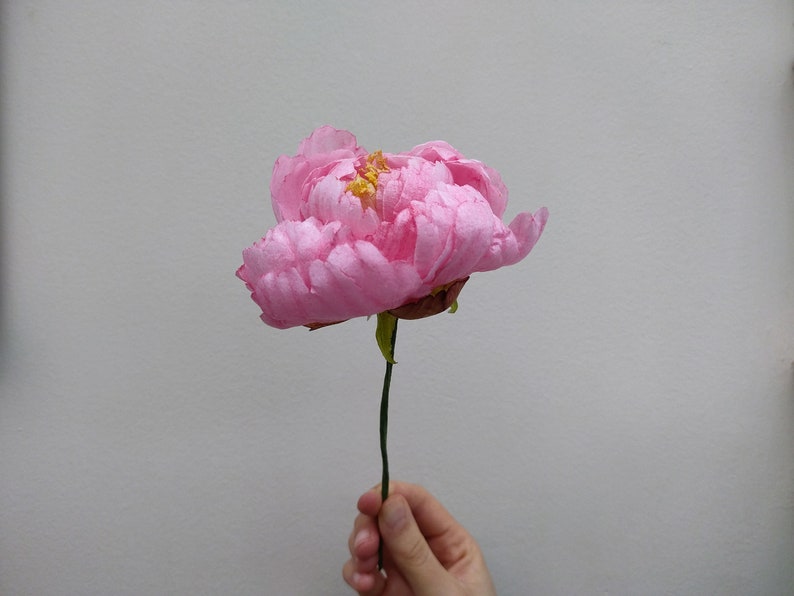 Pink Peony Azyme Paper, Cake Decoration, Handmade, Realistic Flower