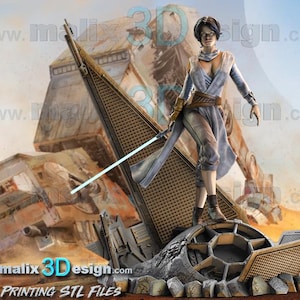 Rey Figure-Fan Art-3D Print Scale 1:6