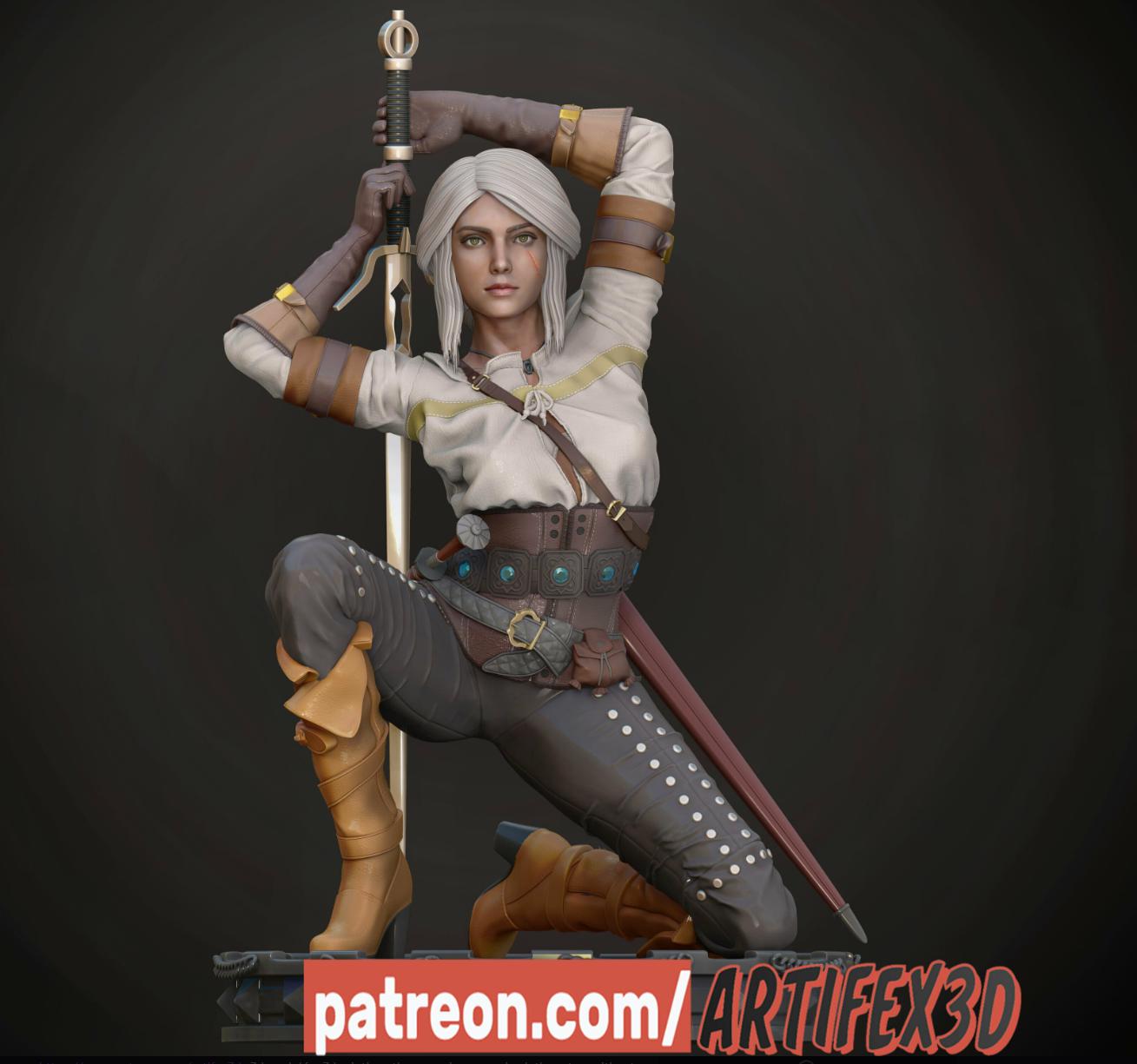 Ciri The Wither Figure - Fan Art - 3D Print