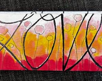 Acrylic Painting on reclaimed wood small decor piece