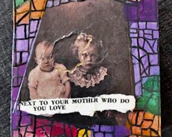 Mom art Decor Table top decopage and paint on wood