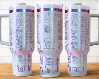 Vaso personalizado con forma de libro, vaso de 40 oz, vaso con envoltura completa, vaso grabado con láser, archivo láser, vaso láser para vaso