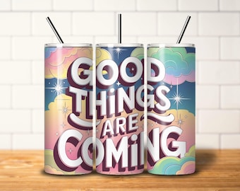 Inspirational Tumbler Wrap Rainbow 20oz Skinny Tumbler Digital Download PNG Motivational Sublimation Design Kindness Wrap PNG Mental Health