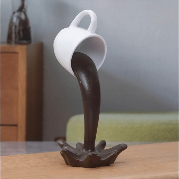 Flying coffee cup decoration figure