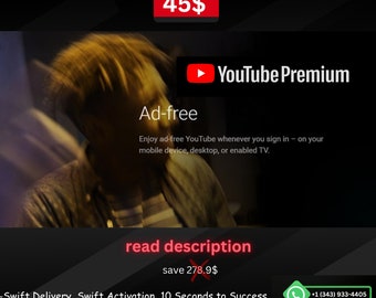 Youtube Premium|| Youtube || Subscription | 12 / 6/3 MONTHS|| read description