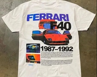 T-shirt Ferrari F40 voitures anciennes