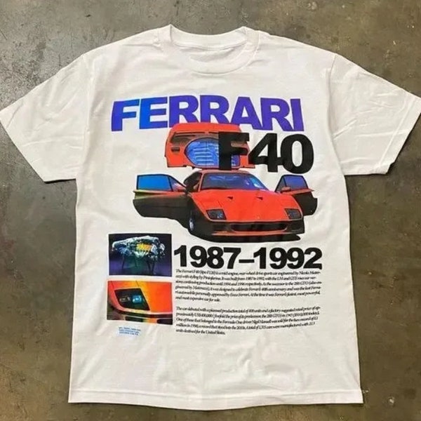 T-shirt auto d'epoca Ferrari F40
