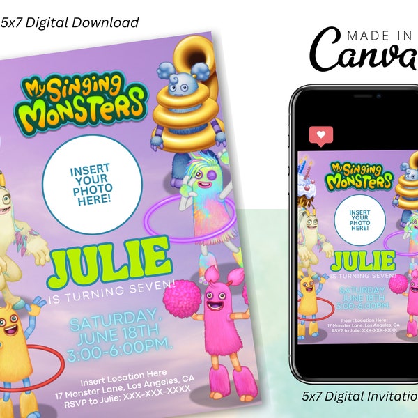 My Singing Monsters Invitation - Etsy