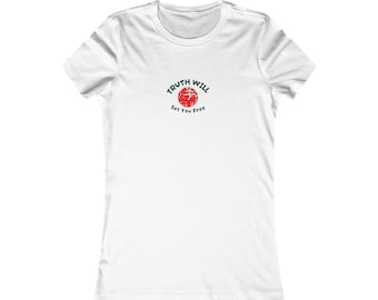 Camiseta com o símbolo japonês "A verdade vos libertará", frase inspiradora.