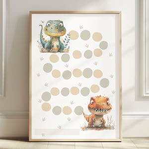 Dinosaurussen beloningstabel voor meisjes en jongens. Beloningssysteem. Zindelijkheidstraining, klusjes,... Printbaar A4