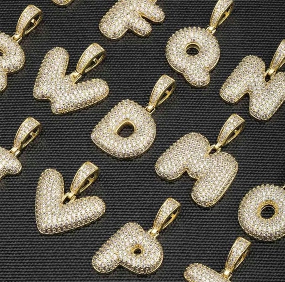 Iced out bubble letter deals