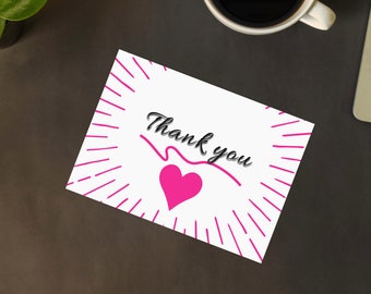 Starburst Thank You Card Pack | Multi-color | Printable Appreciation Note | Digital Download