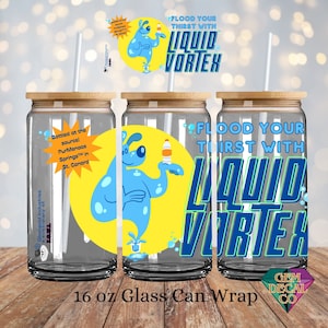 Liquid Vortex 16 oz Digital Wrap Ente Held Bösewicht Geeky Humor 90er Jahre Cartoon