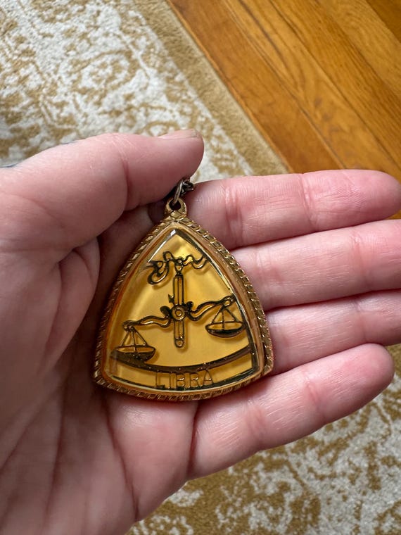 Groovy retro Libra necklace