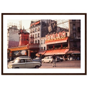 Arte murale di Parigi: Moulin Rouge anni '70 - Foto vintage unica per l'arredamento della casa o come regalo di arte murale incorniciata