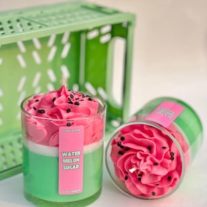 Watermelon Sugar Candle | Watermelon Dessert Candle | Watermelon Scented Candle | Realistic Watermelon Candle | Summer Candle